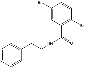 2,5-dibromo-N-(2-phenylethyl)benzamide 结构式