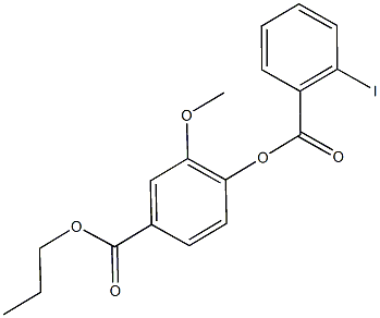 propyl 4-[(2-iodobenzoyl)oxy]-3-methoxybenzoate 结构式