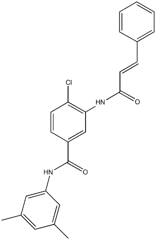 4-chloro-3-(cinnamoylamino)-N-(3,5-dimethylphenyl)benzamide 结构式