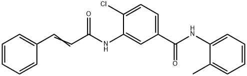 4-chloro-3-(cinnamoylamino)-N-(2-methylphenyl)benzamide 结构式