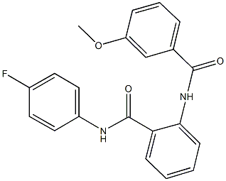 N-(4-fluorophenyl)-2-[(3-methoxybenzoyl)amino]benzamide 结构式