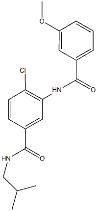 4-chloro-N-isobutyl-3-[(3-methoxybenzoyl)amino]benzamide 结构式