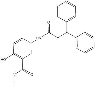 methyl 5-[(3,3-diphenylpropanoyl)amino]-2-hydroxybenzoate 结构式