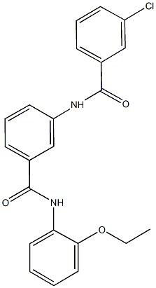 3-[(3-chlorobenzoyl)amino]-N-(2-ethoxyphenyl)benzamide 结构式