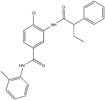 4-chloro-N-(2-methylphenyl)-3-[(2-phenylbutanoyl)amino]benzamide 结构式