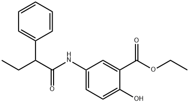 ethyl 2-hydroxy-5-[(2-phenylbutanoyl)amino]benzoate 结构式