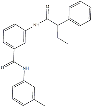 N-(3-methylphenyl)-3-[(2-phenylbutanoyl)amino]benzamide 结构式