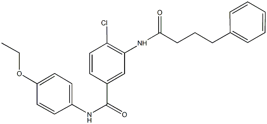 4-chloro-N-(4-ethoxyphenyl)-3-[(4-phenylbutanoyl)amino]benzamide 结构式