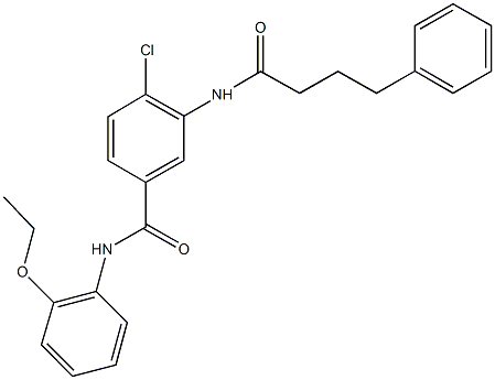 4-chloro-N-(2-ethoxyphenyl)-3-[(4-phenylbutanoyl)amino]benzamide 结构式