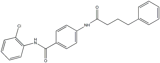 N-(2-chlorophenyl)-4-[(4-phenylbutanoyl)amino]benzamide 结构式