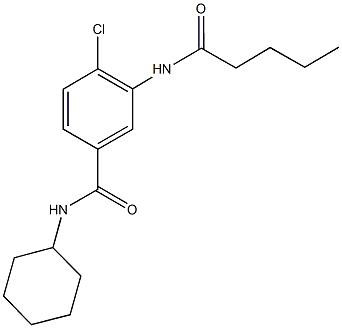 4-chloro-N-cyclohexyl-3-(pentanoylamino)benzamide 结构式