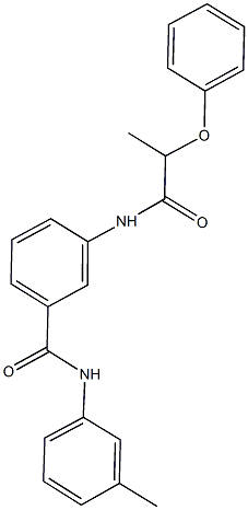 N-(3-methylphenyl)-3-[(2-phenoxypropanoyl)amino]benzamide 结构式