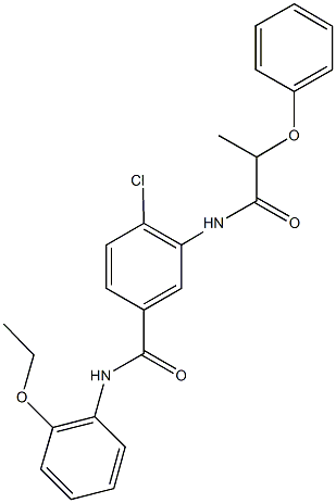 4-chloro-N-(2-ethoxyphenyl)-3-[(2-phenoxypropanoyl)amino]benzamide 结构式