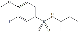 N-(sec-butyl)-3-iodo-4-methoxybenzenesulfonamide 结构式