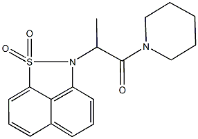 2-[1-methyl-2-oxo-2-(1-piperidinyl)ethyl]-2H-naphtho[1,8-cd]isothiazole 1,1-dioxide 结构式