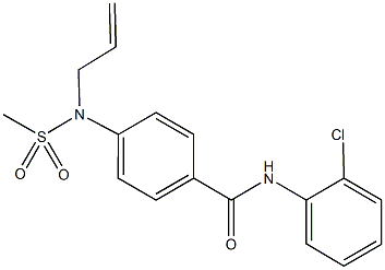 4-[allyl(methylsulfonyl)amino]-N-(2-chlorophenyl)benzamide 结构式