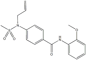 4-[allyl(methylsulfonyl)amino]-N-(2-methoxyphenyl)benzamide 结构式