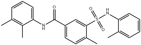 N-(2,3-dimethylphenyl)-4-methyl-3-(2-toluidinosulfonyl)benzamide 结构式