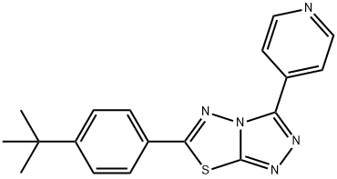6-(4-tert-butylphenyl)-3-(4-pyridinyl)[1,2,4]triazolo[3,4-b][1,3,4]thiadiazole 结构式