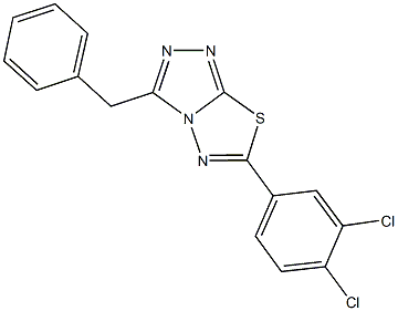 3-benzyl-6-(3,4-dichlorophenyl)[1,2,4]triazolo[3,4-b][1,3,4]thiadiazole 结构式