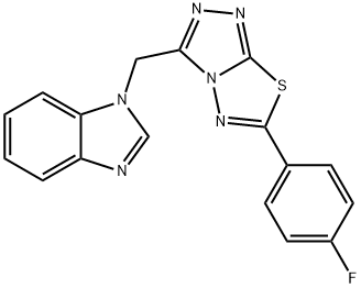 1-{[6-(4-fluorophenyl)[1,2,4]triazolo[3,4-b][1,3,4]thiadiazol-3-yl]methyl}-1H-benzimidazole 结构式