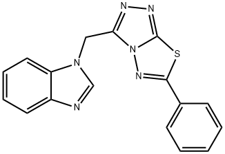 1-[(6-phenyl[1,2,4]triazolo[3,4-b][1,3,4]thiadiazol-3-yl)methyl]-1H-benzimidazole 结构式