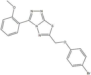 6-[(4-bromophenoxy)methyl]-3-(2-methoxyphenyl)[1,2,4]triazolo[3,4-b][1,3,4]thiadiazole 结构式