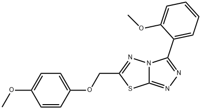 6-[(4-methoxyphenoxy)methyl]-3-(2-methoxyphenyl)[1,2,4]triazolo[3,4-b][1,3,4]thiadiazole 结构式
