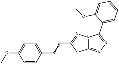 3-(2-methoxyphenyl)-6-[2-(4-methoxyphenyl)vinyl][1,2,4]triazolo[3,4-b][1,3,4]thiadiazole 结构式