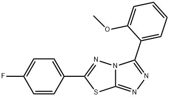 2-[6-(4-fluorophenyl)[1,2,4]triazolo[3,4-b][1,3,4]thiadiazol-3-yl]phenyl methyl ether 结构式
