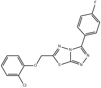 6-[(2-chlorophenoxy)methyl]-3-(4-fluorophenyl)[1,2,4]triazolo[3,4-b][1,3,4]thiadiazole 结构式