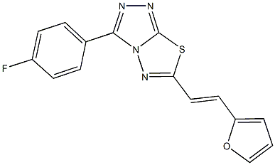 3-(4-fluorophenyl)-6-[2-(2-furyl)vinyl][1,2,4]triazolo[3,4-b][1,3,4]thiadiazole 结构式