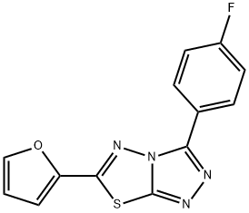 3-(4-fluorophenyl)-6-(2-furyl)[1,2,4]triazolo[3,4-b][1,3,4]thiadiazole 结构式