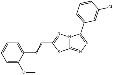 2-{2-[3-(3-chlorophenyl)[1,2,4]triazolo[3,4-b][1,3,4]thiadiazol-6-yl]vinyl}phenyl methyl ether 结构式