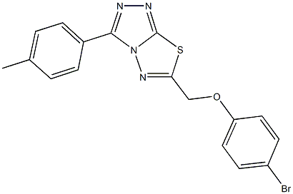 6-[(4-bromophenoxy)methyl]-3-(4-methylphenyl)[1,2,4]triazolo[3,4-b][1,3,4]thiadiazole 结构式