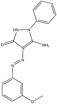 5-amino-4-[(3-methoxyphenyl)diazenyl]-1-phenyl-1,2-dihydro-3H-pyrazol-3-one 结构式