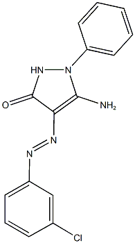 5-amino-4-[(3-chlorophenyl)diazenyl]-1-phenyl-1,2-dihydro-3H-pyrazol-3-one 结构式