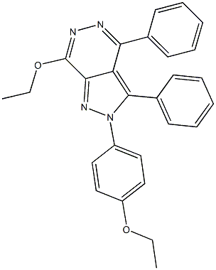 7-ethoxy-2-(4-ethoxyphenyl)-3,4-diphenyl-2H-pyrazolo[3,4-d]pyridazine 结构式