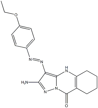 2-amino-3-[(4-ethoxyphenyl)diazenyl]-5,6,7,8-tetrahydropyrazolo[5,1-b]quinazolin-9(4H)-one 结构式