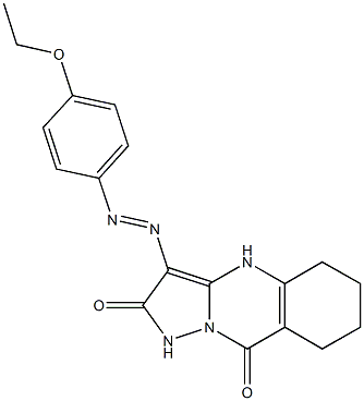 3-[(4-ethoxyphenyl)diazenyl]-5,6,7,8-tetrahydropyrazolo[5,1-b]quinazoline-2,9(1H,4H)-dione 结构式