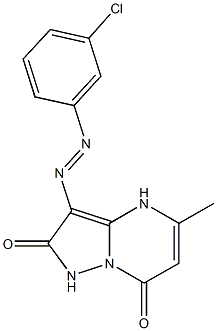 3-[(3-chlorophenyl)diazenyl]-5-methylpyrazolo[1,5-a]pyrimidine-2,7(1H,4H)-dione 结构式