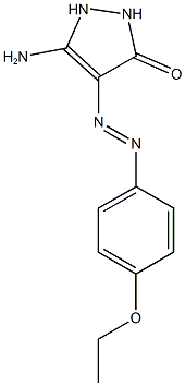 5-amino-4-[(4-ethoxyphenyl)diazenyl]-1,2-dihydro-3H-pyrazol-3-one 结构式