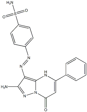 4-[(2-amino-7-oxo-5-phenyl-4,7-dihydropyrazolo[1,5-a]pyrimidin-3-yl)diazenyl]benzenesulfonamide 结构式