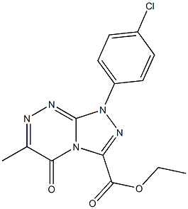 ethyl 1-(4-chlorophenyl)-6-methyl-5-oxo-1,5-dihydro[1,2,4]triazolo[3,4-c][1,2,4]triazine-3-carboxylate 结构式