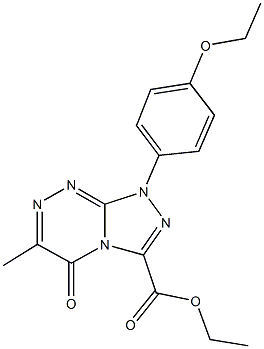 ethyl 1-(4-ethoxyphenyl)-6-methyl-5-oxo-1,5-dihydro[1,2,4]triazolo[3,4-c][1,2,4]triazine-3-carboxylate 结构式