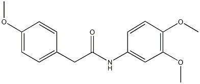 N-(3,4-dimethoxyphenyl)-2-(4-methoxyphenyl)acetamide 结构式