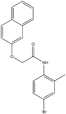 N-(4-bromo-2-methylphenyl)-2-(2-naphthyloxy)acetamide 结构式