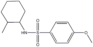 4-methoxy-N-(2-methylcyclohexyl)benzenesulfonamide 结构式