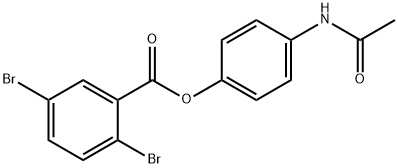 4-(acetylamino)phenyl 2,5-dibromobenzoate 结构式