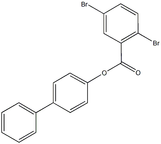 [1,1'-biphenyl]-4-yl 2,5-dibromobenzoate 结构式